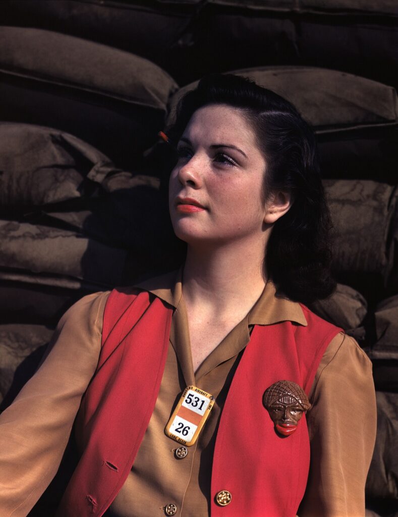 "A noontime rest for a full-fledged assembly worker at the Long Beach, Calif., plant of Douglas Aircraft Company"