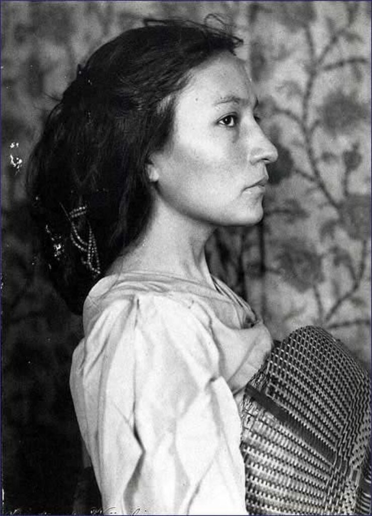 Writer, editor, translator, musician, educator, and political activist Zitkála-Šá, portrayed by Gertrude Käsebier.