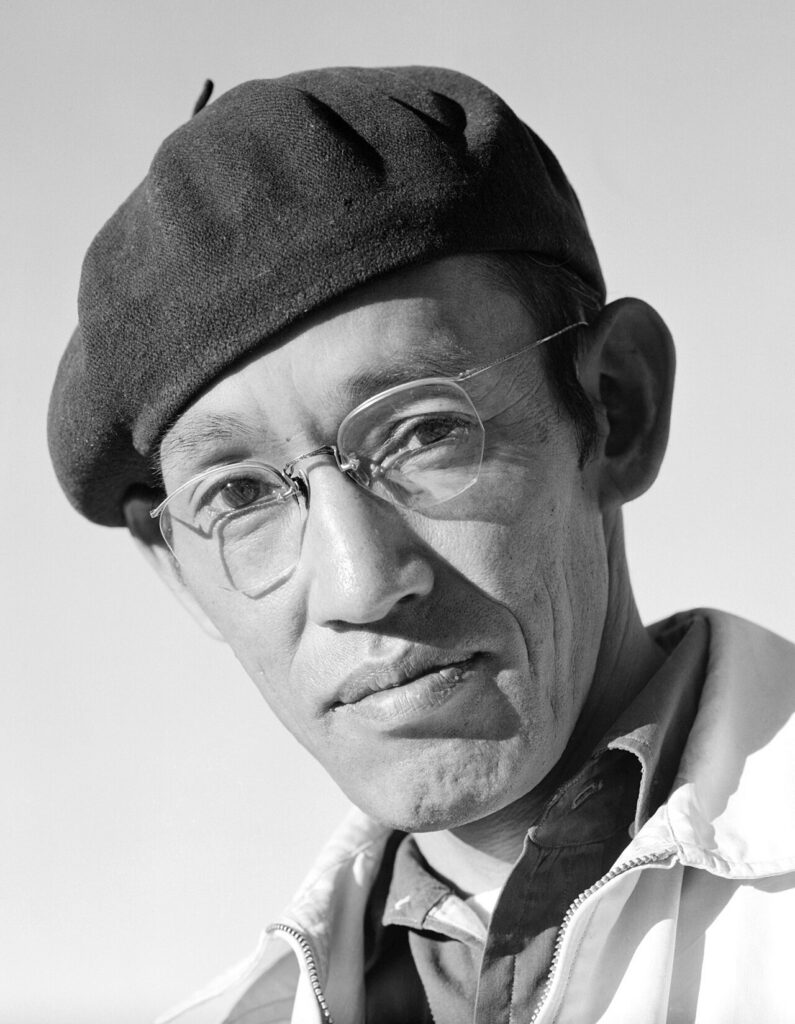 Tōyō Miyatake, bust portrait, facing front.