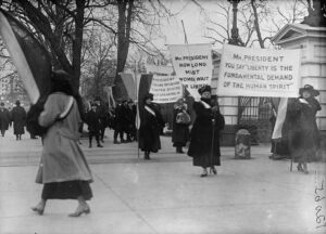 WOMAN SUFFRAGE PICKET PARADE