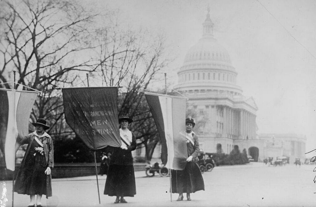 WOMAN SUFFRAGE PICKET PARADE