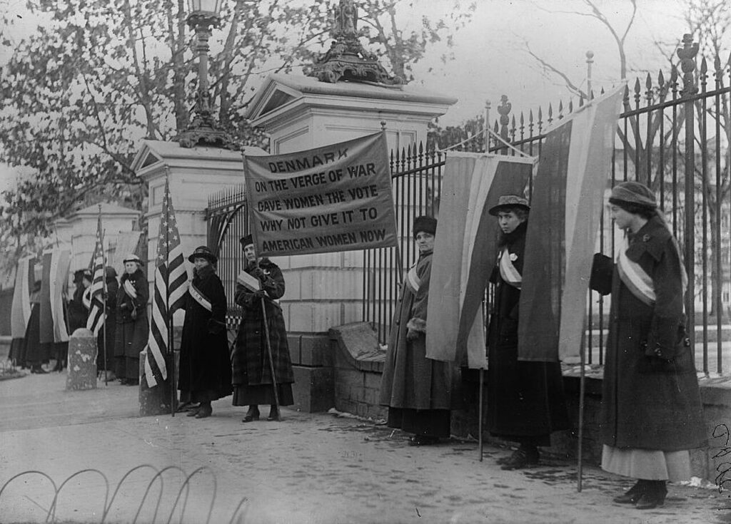 WOMAN SUFFRAGE PICKET PARADE
